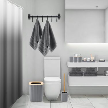 Комплекти аксесуарів для ванної кімнати, 9 предметів: сміттєвий бак, лоток для косметики, дозатор мила, мильниця, стакан для зубної щітки, щітка для унітазу та тримач для ватних паличок