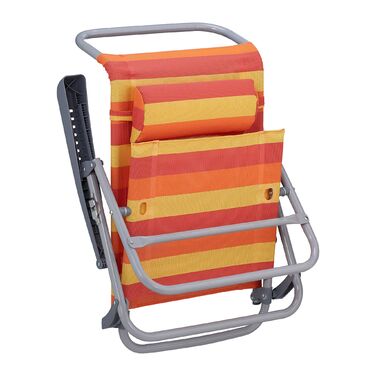Розкладний шезлонг Relaxdays з подушкою для шиї