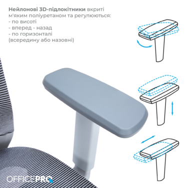 Крісло офісне OfficePro Balance OC620-G-DG-DG