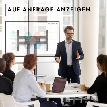 Підставка для телевізора Invision на колесах для екранів 32-75 дюймів, мобільна, регульована по висоті, до 45.5 кг, VESA 600x400, GT1200 ScreenStation