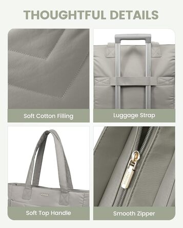 Сумка для ноутбука LOVEVOOK 15.6 дюймів, жіноча, shopper, велика, для роботи, навчання, універсальна, сіра, зелена