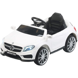 Електромобіль для дітей Mercedes-Benz GLA 45, білий, до 7 км/год, з пультом ДК, MP3