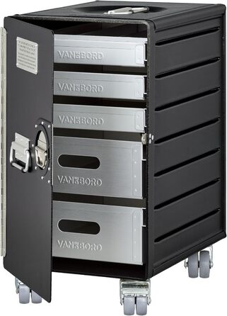 Мобільний роликовий контейнер для документів, металевий шафка з висувними ящиками, чорний, для офісу та кухні, 53,5 x 29,5 x 40,7 см