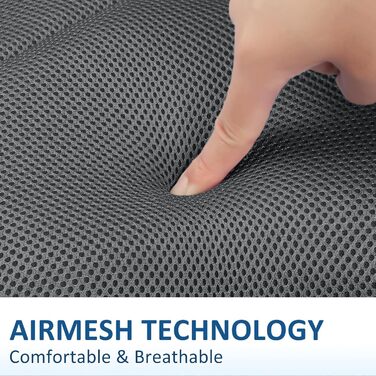 Подушка для ванни LuxStep з Air-Mesh тканини та 6 антиковзними присосками, для підтримки голови, шиї та спини, аксесуар для ванної кімнати, сірий колір