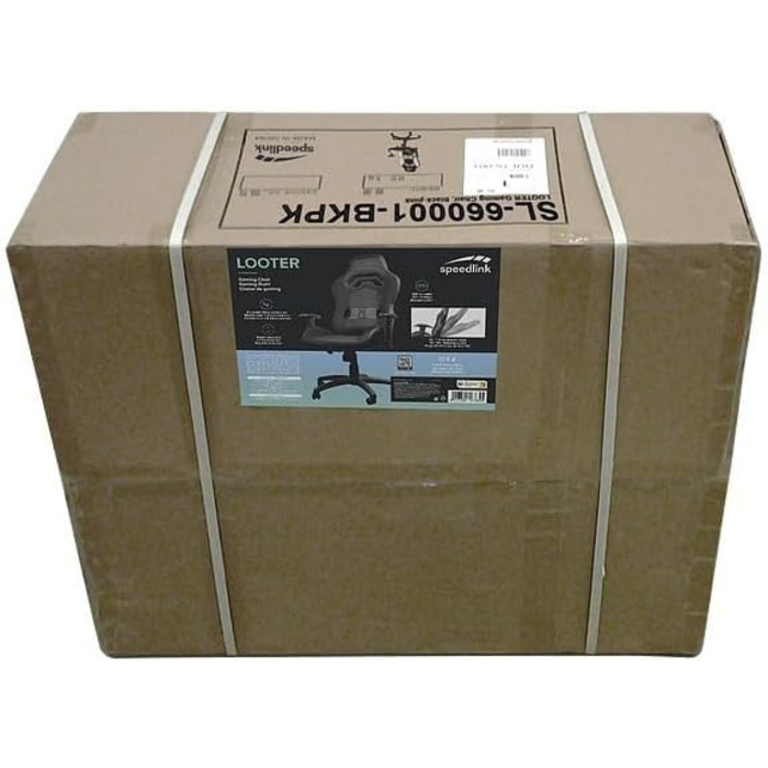 Ігровий крісло Speedlink Looter – ергономічне, чорне, на штучній шкірі, до 140 кг