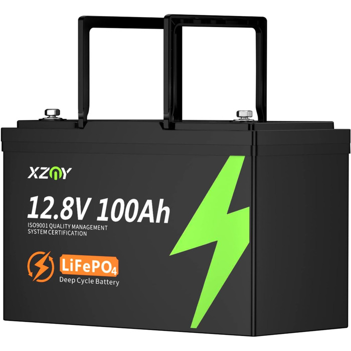 Літієва батарея XZNY 12V 100Ah Mini LiFePO4 зі 100A BMS, для автофургонів, сонячних батарей та автономної мережі (3 упаковки)