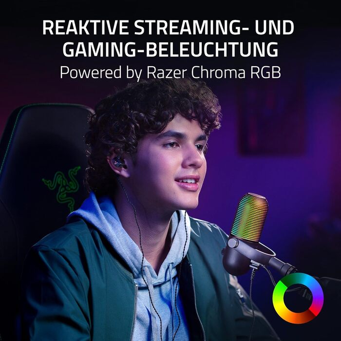 Мікрофон Razer Seiren V3 Mini - компактний USB мікрофон з LED-індикатором та інтегрованим демпфером