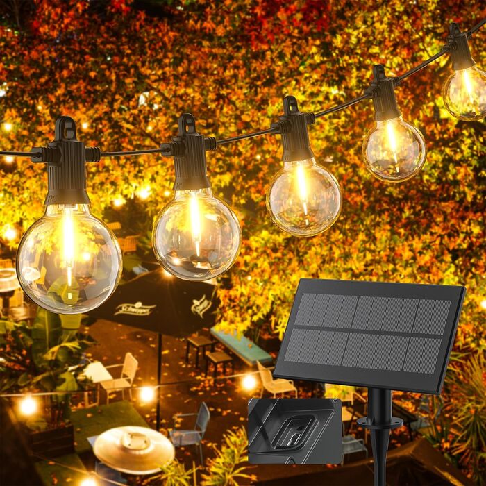 Ланцюжок прикрас Kawaya 10м LED, зовнішній, для саду, тераси, балкону, IP65, вологостійкий, тепле світло