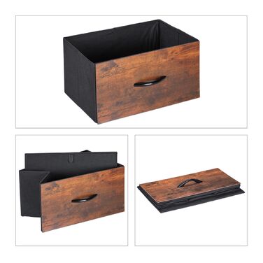 Приліжкова тумбочка Relaxdays Industrial з 2 висувними ящиками