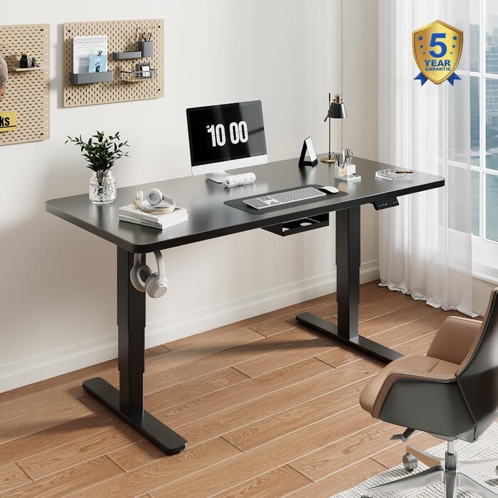 Електричний столик-трансформер Devoko з регулюванням висоти 60-125 см, 3 пам'яті, чорний