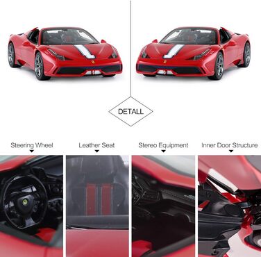 Радіокерований автомобіль Rastar Ferrari 458 Special A, червоний кабріолет 1:14 з автоматичним відкриттям/закриттям