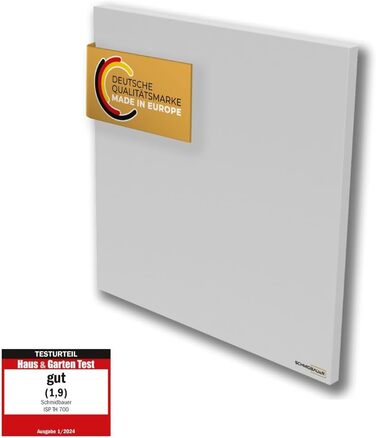 Інфрачервовий обігрівач SCHMIDBAUER Concept 450 Вт з аксесуарами для монтажу - настінний/стельовий - німецька якість - захист від перегріву (4-9 м²)