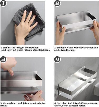 Підставка для душу без свердління - 2 шт. органайзер для ванної кімнати з нержавіючої сталі, полиця для душу без свердління, тримач для шампуню (2 шт., сріблястий)