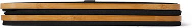 Складаний ящик для зберігання під ліжком Lumaland Органайзер з бамбуковою рамою з 2 комплектів розміром 54 х 33 х 18 см (сіра кришка / антрацит-бокс)