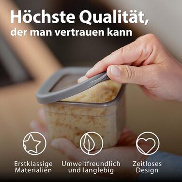 Герметичні контейнери для зберігання продуктів [набір 12 шт], антрацит - Складаються, економія місця для кухні, банки для круп, контейнери для їжі, набір 12 шт (12x1500 мл)