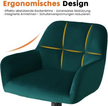 Набір з 2 стільців Sweetcrispy для їдальні, кухня, робочий кабінет, зелений, до 120 кг, з металевими ніжками