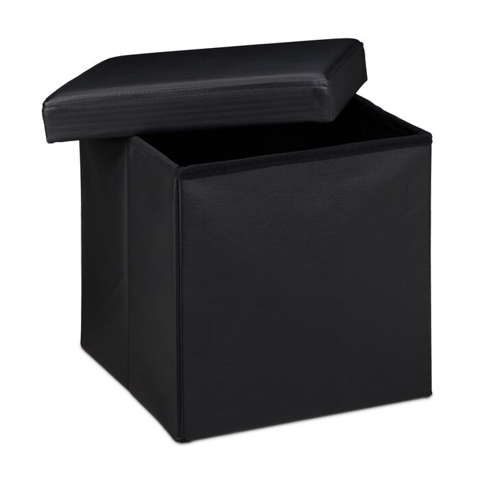 Relaxdays Складний табурет з штучної шкіри