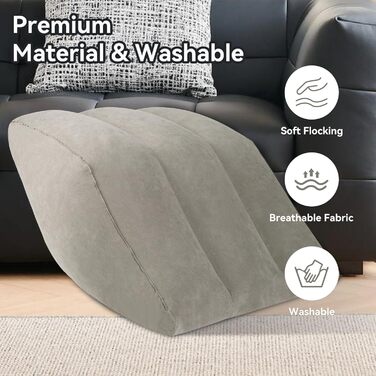 Надувне подушечко-клинок Lefeke для сну, для підняття ніг при набряках, для поліпшення кровообігу, для болю в ногах та спині, портативна подушка для ніг з сумкою, дихаюча