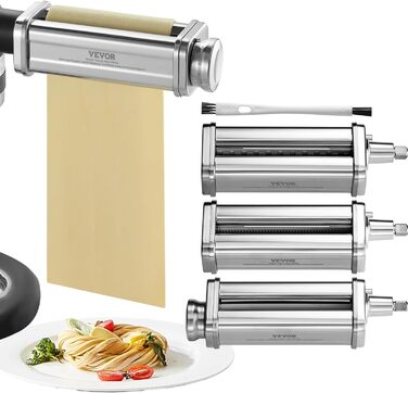 Набір насадок для макаронних виробів для кухонного комбайна, 3 шт., Silver Vevor