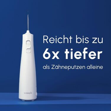 Waterpik Pulse бездротова пульсуюча іригатор, професійний, видаляє наліт 99,9%, 2 режими, очищувач міжзубного простору, білий