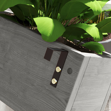 Набір квіткових ящиків для кріплення на стіну, з можливістю вільного розміщення, масивна деревина, 60 x 16 x 80 см