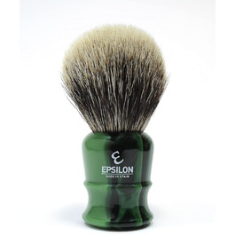 Щітка для гоління Epsilon Badger Hair White Green 55/26 мм, Стандарт, nico