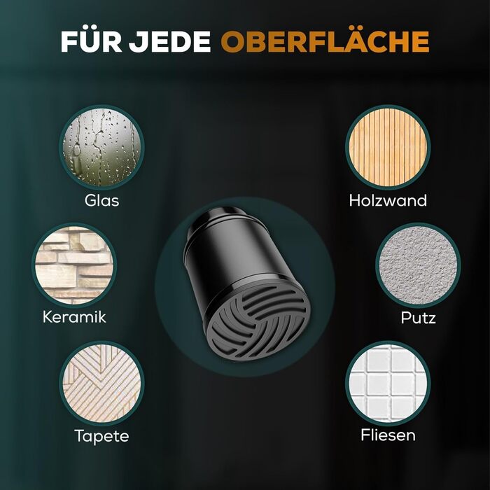 Штанга для штор без свердління 370-420 см, чорна, Ø 32 мм - натяжна штанга для штор, душової кабіни, дверей та шафи