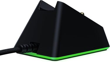 Підставка для навушників Razer Chroma з USB-хабом та RGB-підсвічуванням (7.1 Surround Sound, інтегрована підставка, протиковзкий фундамент) Білий (Чорний, Mouse Dock Chroma, Single)