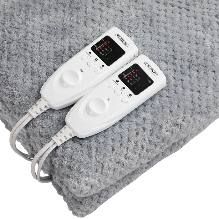 Двомісна ковдра з підігрівом Coral Fleece Grey 160x140см включно з таймером
