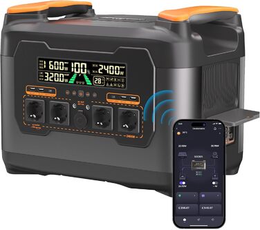 Портативна електростанція NECESPOW 700W (пікова 1400W) 483.84Wh, LiFePO4 акумулятор, 3 розетки AC, USB-C PD100W, чиста синусоїда, сонячний генератор для кемпінгу, дому, CPAP (S2400)