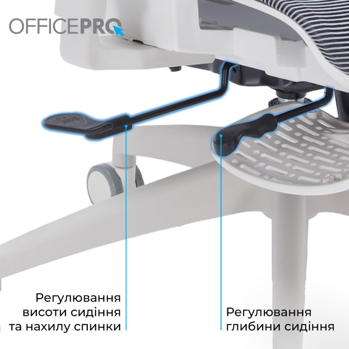 Крісло офісне OfficePro Skyline OC750-W-DG-DG
