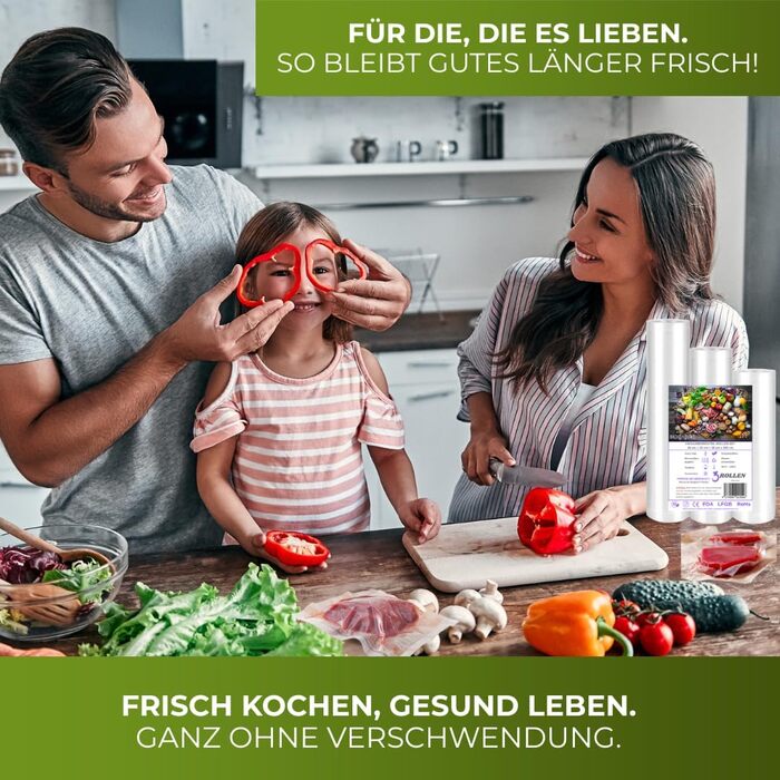 Вакууматор для продуктів BACHWERKE з шириною шва 32 см, вакуумний пакувальник з набором пакетів та запасним різаком