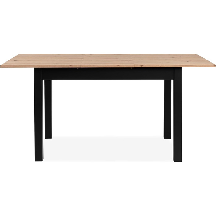 Столовий стіл Esszimmertisch Crawley III Sonoma Eiche 120 см - розсувний, кутовий, з висувною частиною, колір Artisan / Чорний