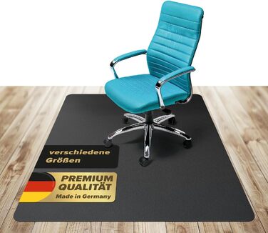 Захисна килимок для офісного крісла Kaiser Bodenschutzmatte, 120 x 130 см, чорний, Made in Germany