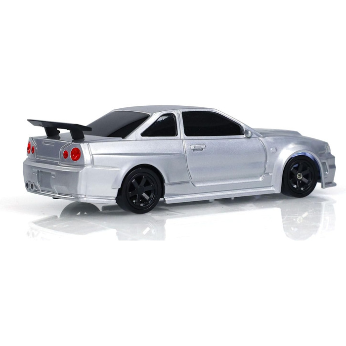 RC Автомобіль 1/43 Масштаб Готовий до Гонок Дрифт 4WD Радіокерування Зі Світловою Системою Сірий