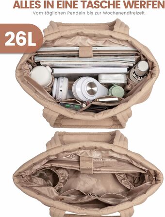 Сумка для ноутбука LOVEVOOK для жінок, 15.6 дюймів, хакі. Сумка-шоппер, робоча сумка, сумка для навчання, офісна сумка, сумка через плече для бізнесу та навчання