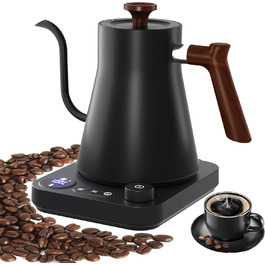 Чайник з налаштуванням температури KitchenAid, 1200W, 0.9L, 304 нержавіюча сталь, чорний, з функцією підтримання тепла