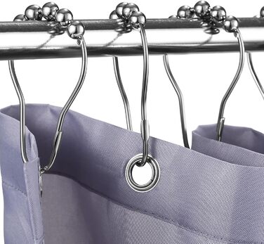 Набір з 12 металевих кріплень для душової завіси LIHAO, гачки для душу, 69x39 мм