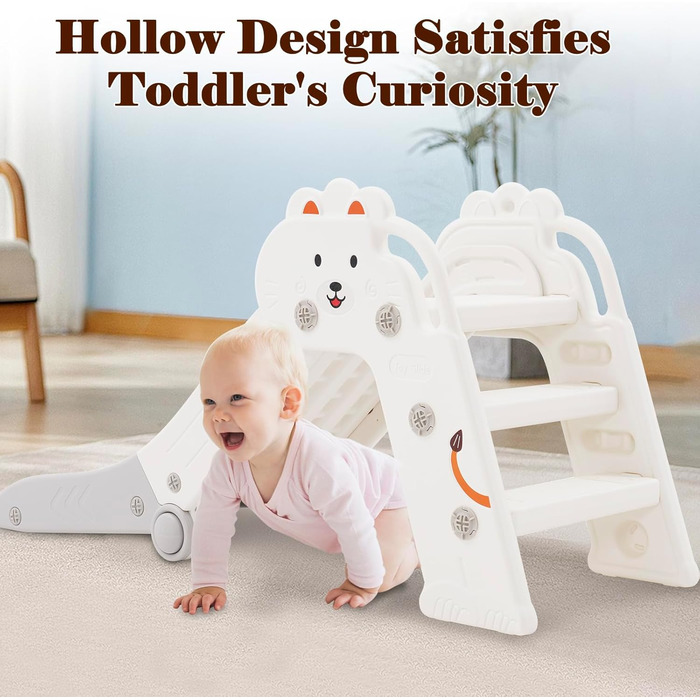 Дитяча гірка складана з підлокітниками сіра для дому та вулиці