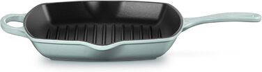Гриль Le Creuset з чавуну, емальований, квадратний, 26 см, колір Морська сіль