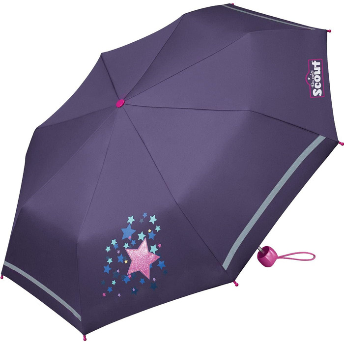 Дитячий кишеньковий парасольку Scout зі світловідбиваючими смужками Sweet Stars