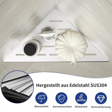 Поличка для душу Eck, нержавіюча сталь 304, для кахельної стіни, вбудована поличка для ремонту ванної кімнати, 2 шт., 254 мм, матова поверхня