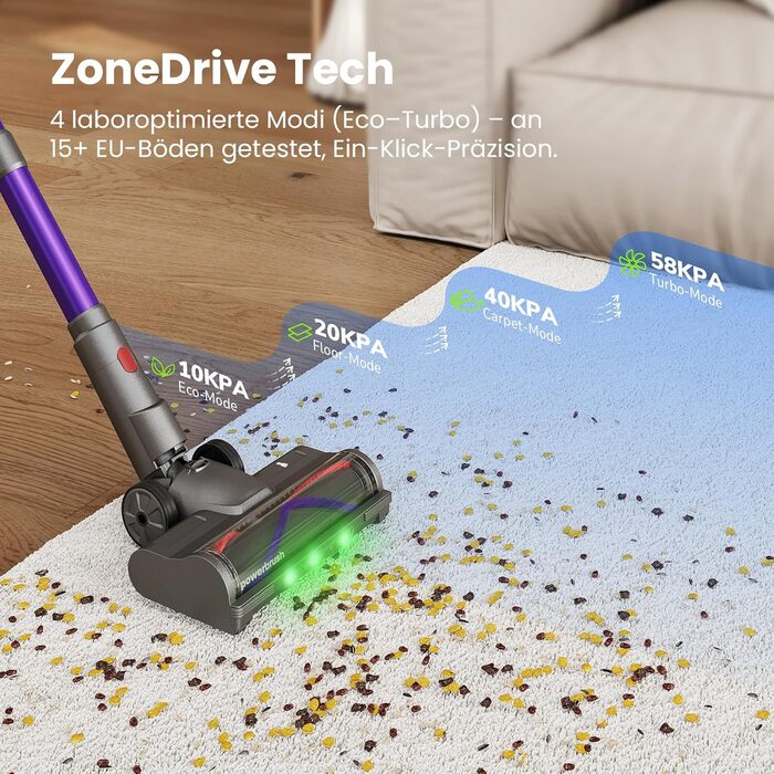 Бездротовий пилосос Circlio Akku 600W з акумулятором, 58000Pa, 75 хв, з насадкою FurTornado™ Mini та станцією для зарядки, гнучкий згин, самостійна підставка, для килима, твердої підлоги, шерсті тварин, щітка NOVAX T80 Flex для видалення кліщів