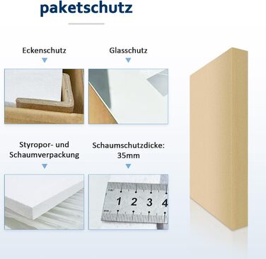 Дзеркало для ванної кімнати Badspiegel 80x60 з підсвічуванням, антизапотівальне LED, 3 колірні температури, IP44, настінне