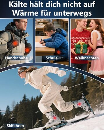 Електричні грілки для рук DDKJ - 2 шт. з LED-дисплеєм та 3 рівнями нагріву. Повторно заряджаються, для дітей, чоловіків та жінок.