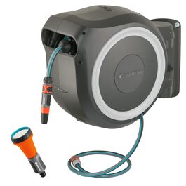 Набір для поливу Gardena RollUp M 20 м: шланг, бокс, розпилювач, кріплення для стіни, для середніх садів