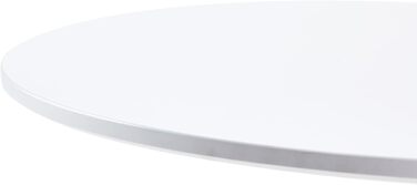 Круглий обідній стіл для кухні, вітальні, балкону. Діаметр 70 см, білий.