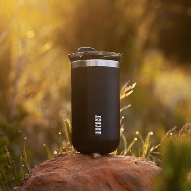 Kafébecher Octaroma Lungo від WACACO: вакуумна ізоляція, нержавіюча сталь, 300 мл, чорний
