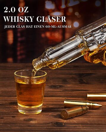 Набір віскі Oaksea: декантик та 2 келихи – ідеальний подарунок для чоловіків, батька, на Різдво, для любителів віскі