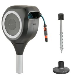 Набір для поливу Gardena RollUp M 20 м: шланг, тримач, система поливу та розпилювач. Ідеально для середніх садів.